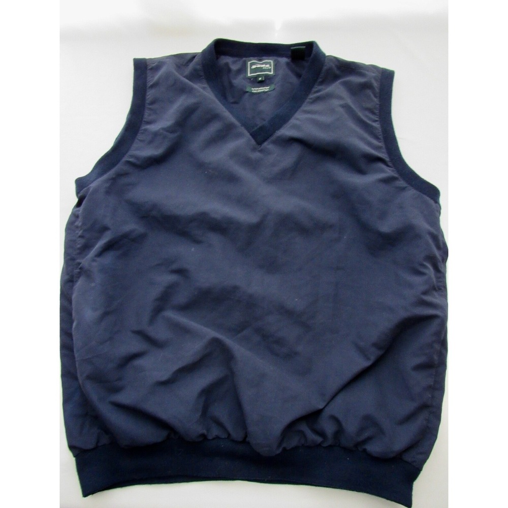 Bolle‎ V Neck Blue Polyester Nylon Water Wind Resistant Golf Vest Size M